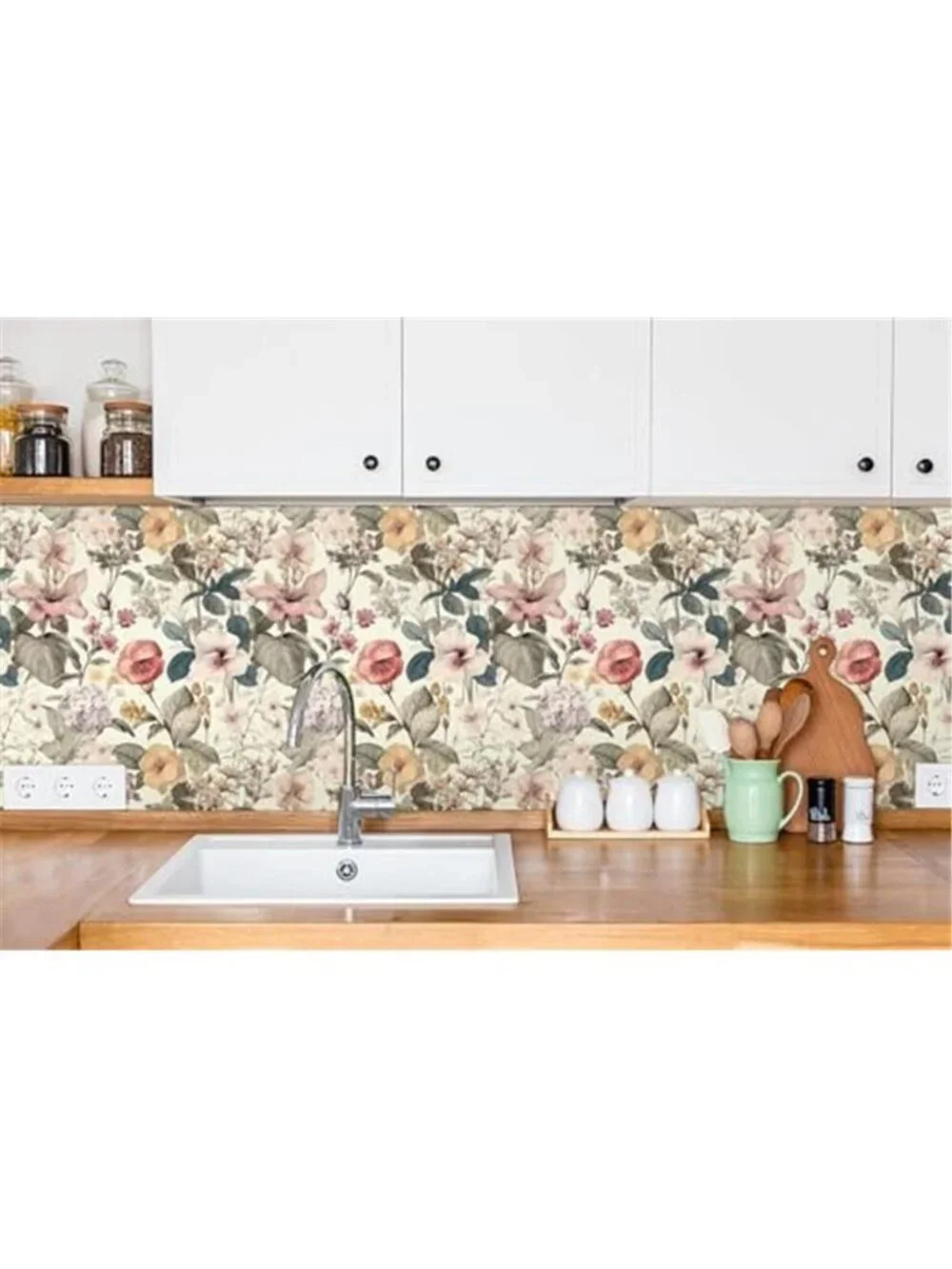 Peel Stick Wallpaper Floral Boho Vintage Poppy Removable Self Adhesive Vinyl